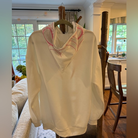 White Spider Design Zip-Up Hoodie - Picture 6 of 6